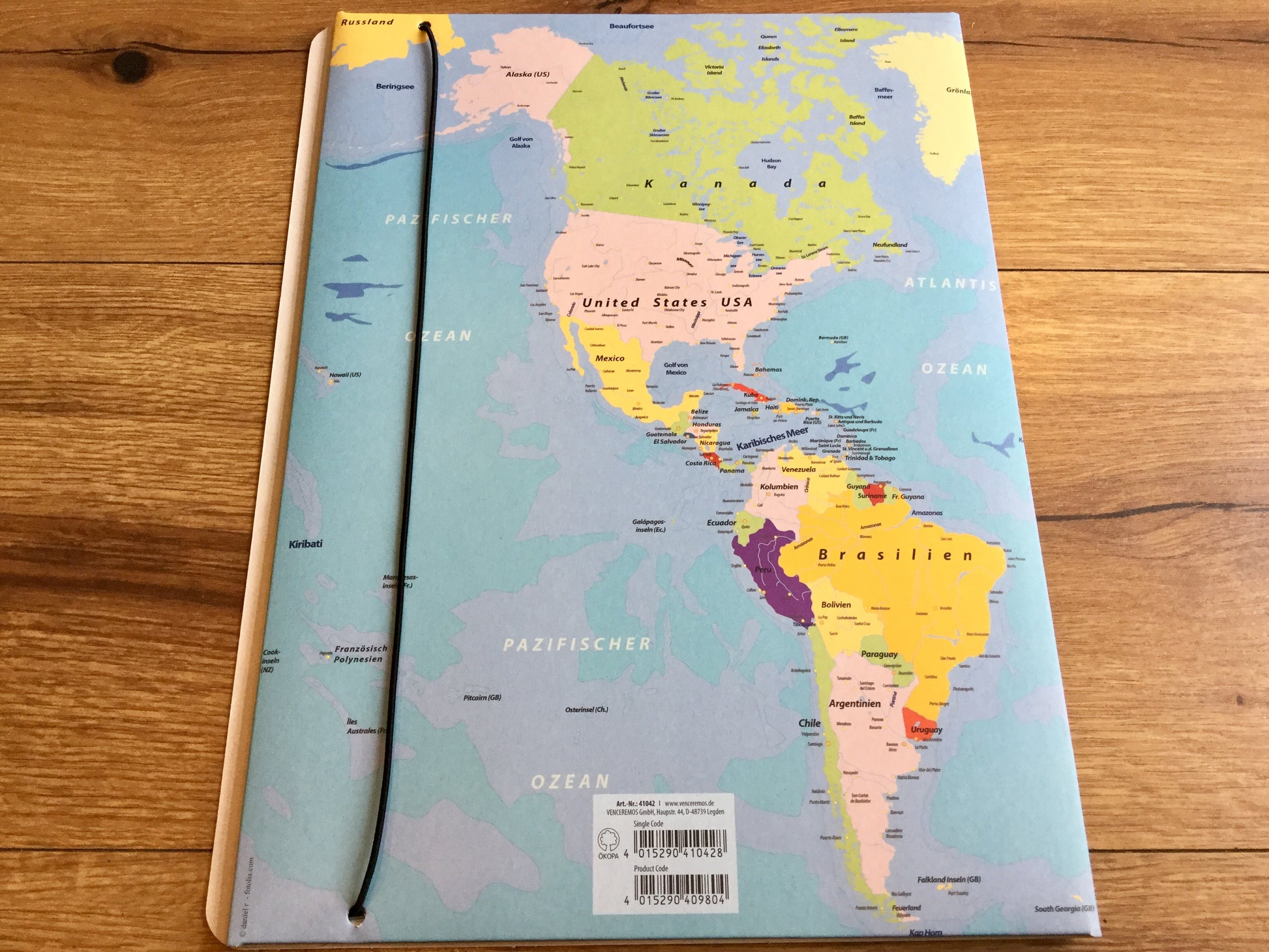 Sammelmappe A3 Weltkarte - Polly Paper - Umweltfreundliche Schreibwaren