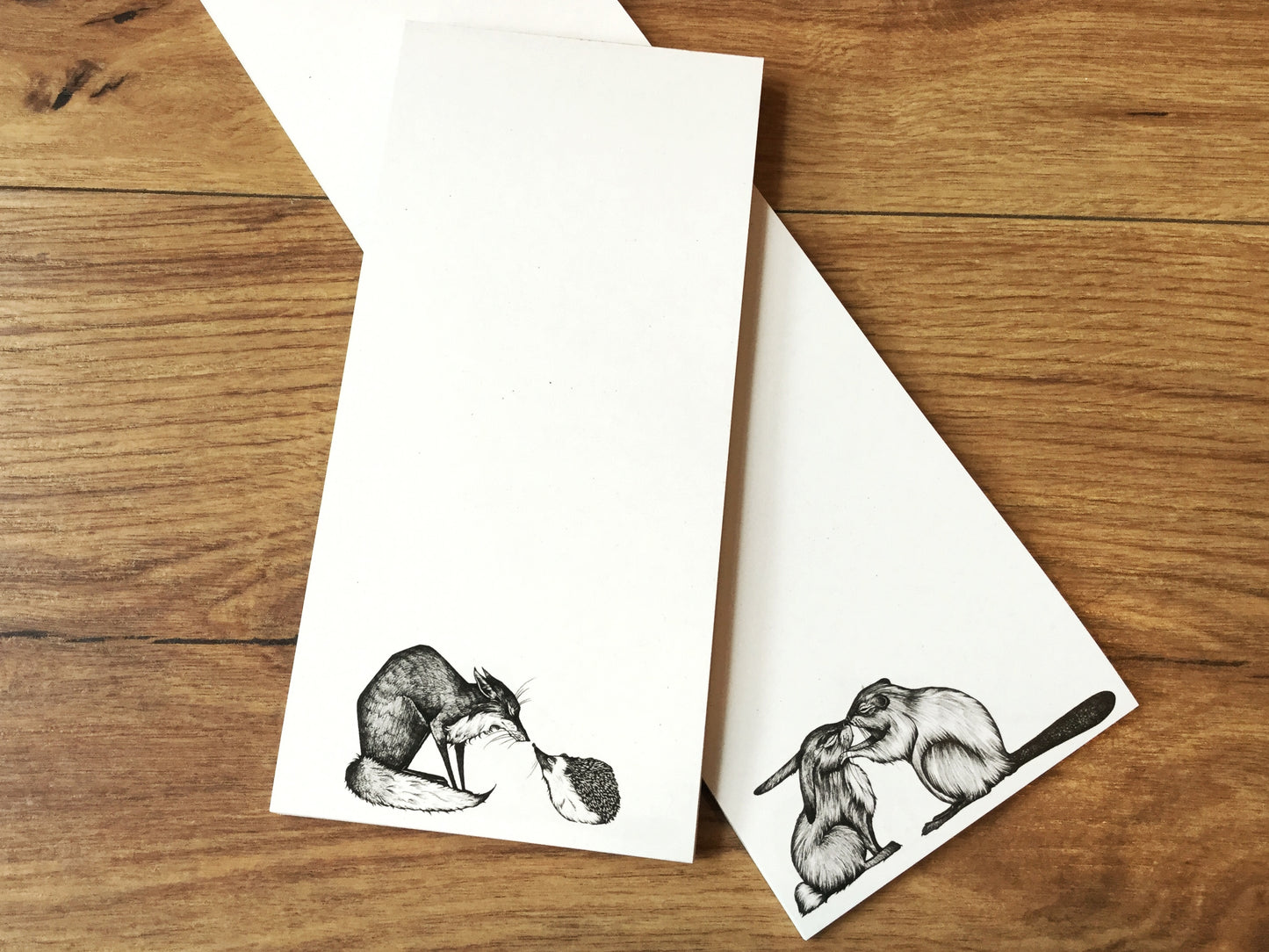 Notizblock Tiere 8x17cm lang Ligarti° - Polly Paper - Umweltfreundliche Schreibwaren