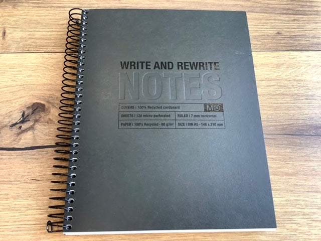 Spiralbuch A5 Recycling 120 Blatt „Notes“° - Polly Paper - Umweltfreundliche Schreibwaren