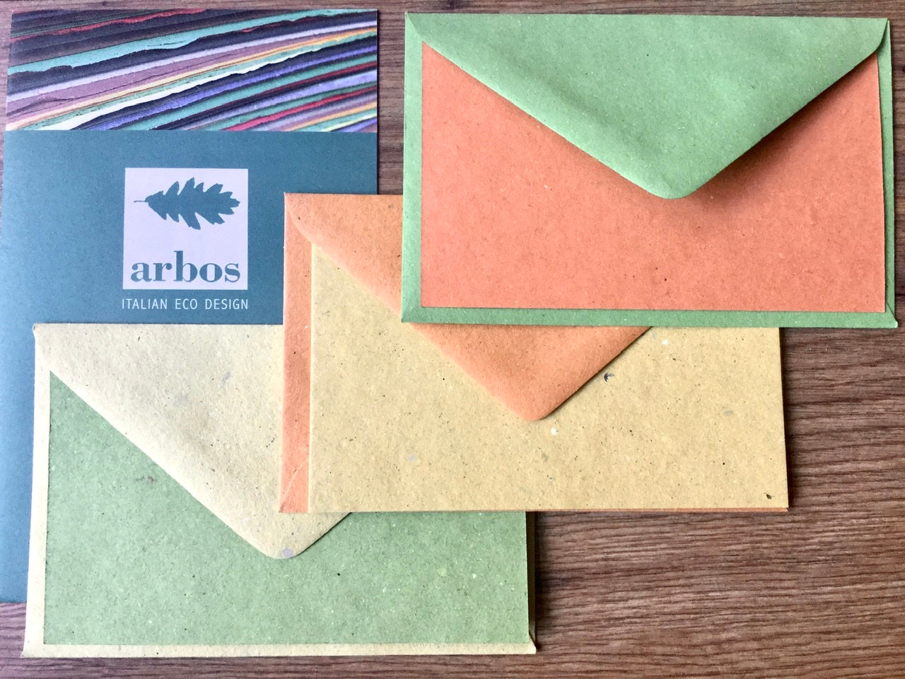Karte+Kuvert 8x13cm arbos eco - Polly Paper - Umweltfreundliche Schreibwaren