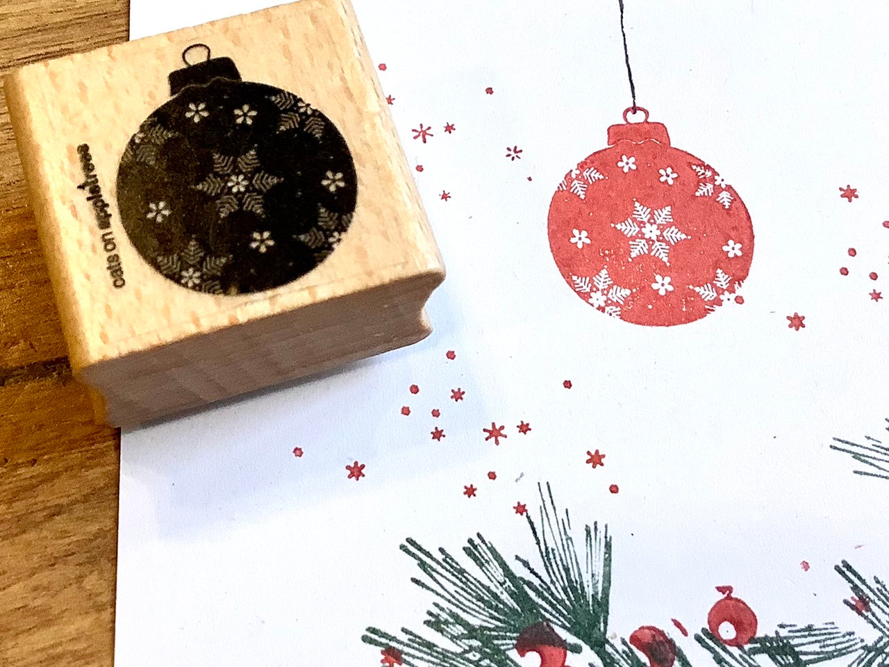 Holzstempel Weihnachten Cats on appletrees° - Polly Paper - Umweltfreundliche Schreibwaren