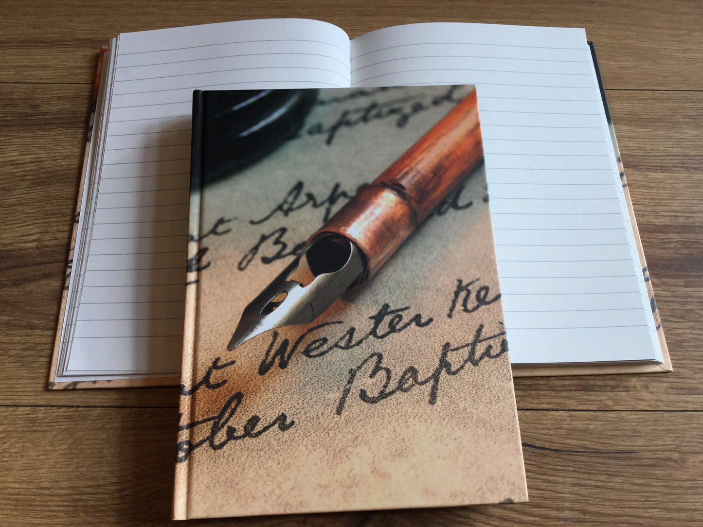 Notizbuch Hardcover A5 Federhalter liniert