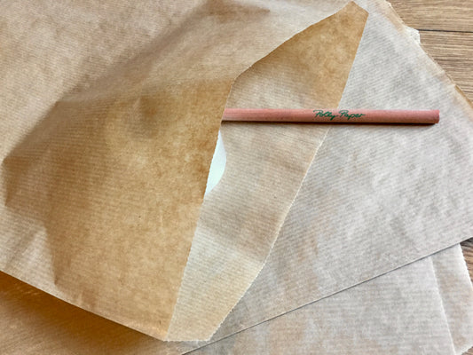 Flachbeutel groß braun 22x36cm Kraftpapier