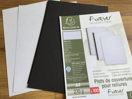 Karton-Deckblatt 270g/m² A4 Lederstruktur° - Polly Paper - Umweltfreundliche Schreibwaren