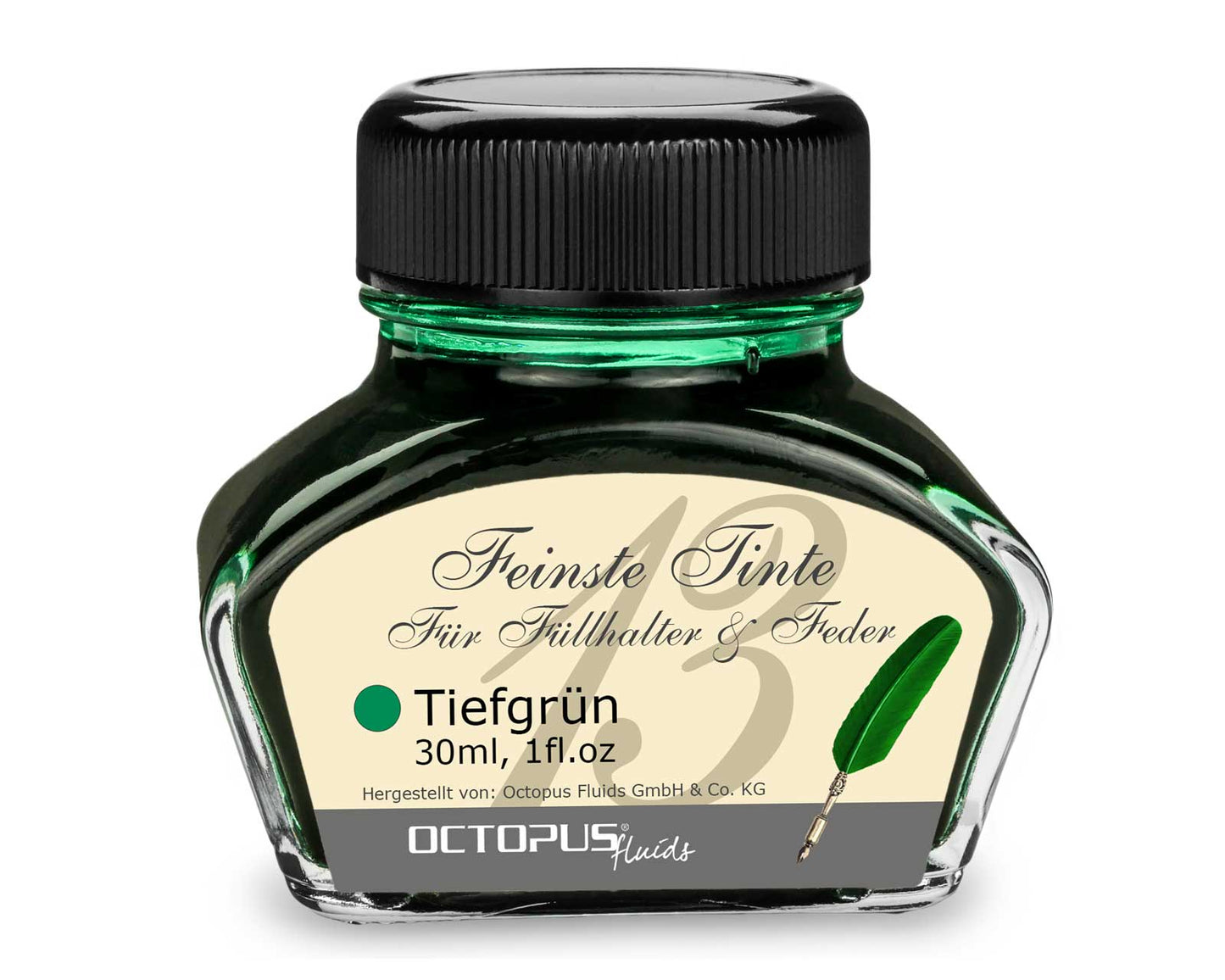 Tinte 30ml-Glas Octopus° - Polly Paper - Umweltfreundliche Schreibwaren