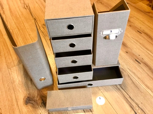 Schubladenbox 4er S.O.H.O. A5 Hazelnut Rössler - Polly Paper - Umweltfreundliche Schreibwaren