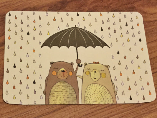 Postkarte Bärenschirm (Gutrath) - Polly Paper - Umweltfreundliche Schreibwaren