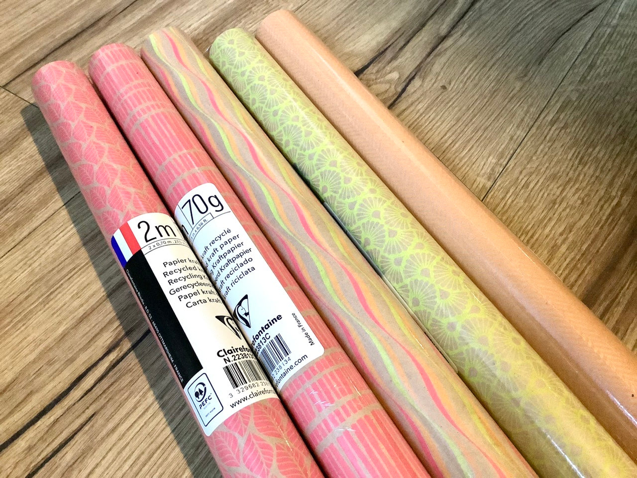 Geschenkpapierrolle neon RC Clairefontaine - Polly Paper - Umweltfreundliche Schreibwaren