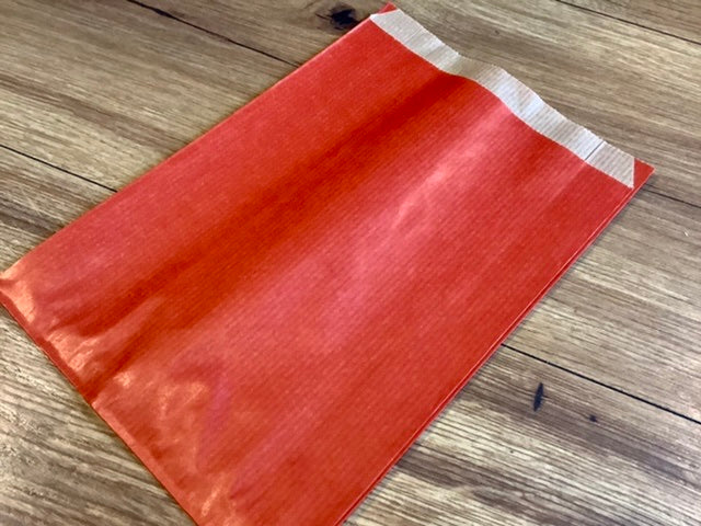 Faltenbeutel rot 15x21cm Geschenktüte