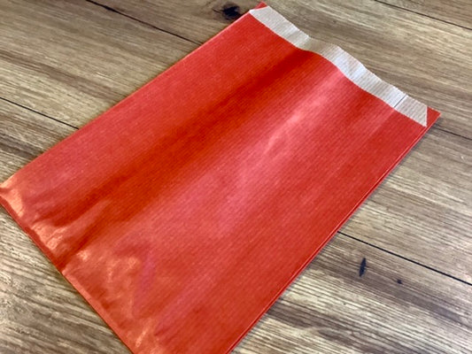 Faltenbeutel rot 15x21cm Geschenktüte