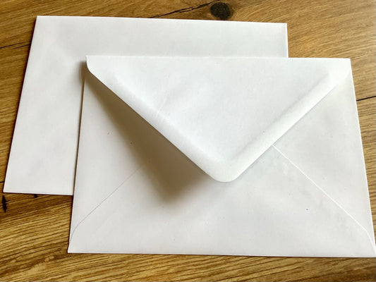B6 weiß Kuvert 125x175 Spitzklappe nk 100g° - Polly Paper - Umweltfreundliche Schreibwaren