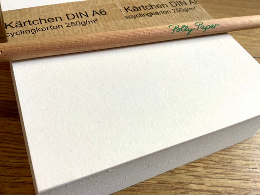 Karteikarten blanko 250g 100St. weiß° - Polly Paper - Umweltfreundliche Schreibwaren