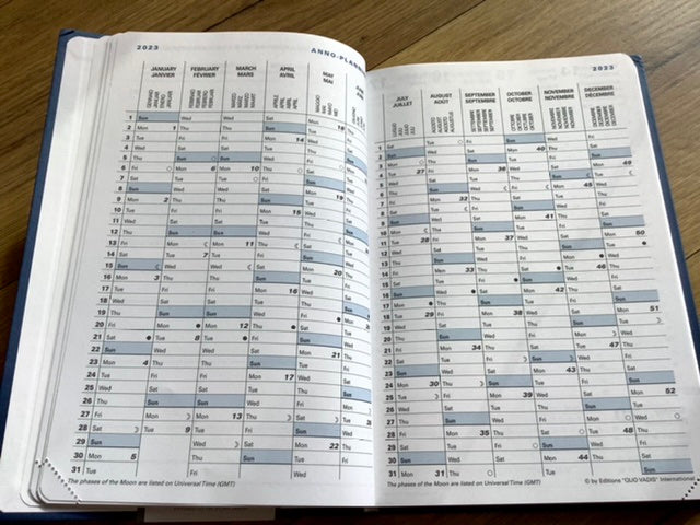 Wochenkalender 16x24cm ML „Ministre“ Quo Vadis blau 2025 (!)