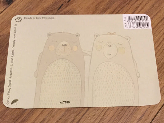 Postkarte Bärenschirm (Gutrath) - Polly Paper - Umweltfreundliche Schreibwaren