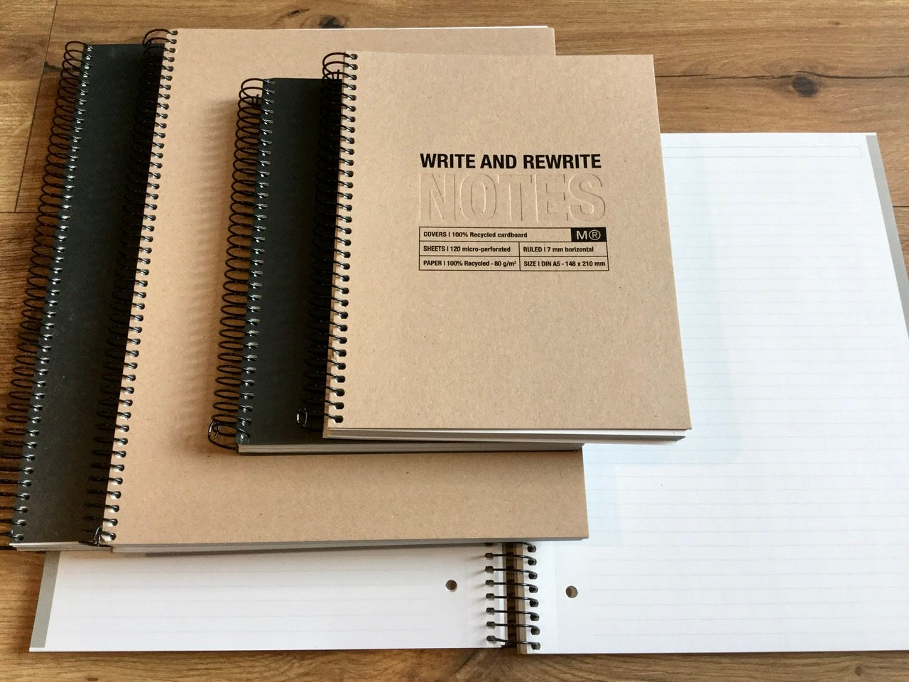 Spiralbuch A5 Recycling 120 Blatt „Notes“° - Polly Paper - Umweltfreundliche Schreibwaren