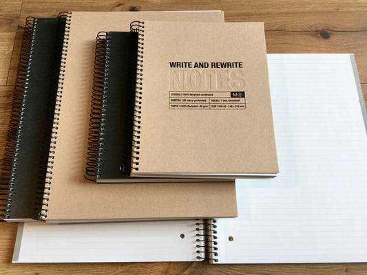 Spiralbuch A5 Recycling 120 Blatt „Notes“° - Polly Paper - Umweltfreundliche Schreibwaren