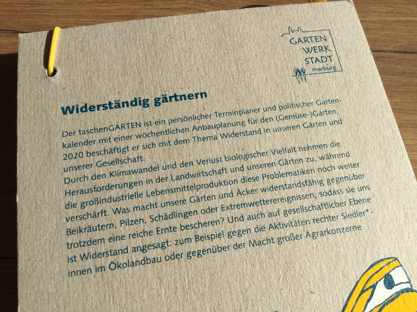 Wochenkalender zeitlos TaschenGARTEN Notizbuch