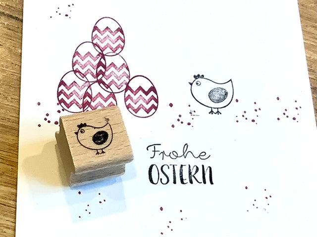 Stempel Huhn Hilde 2x2cm (Bunte Bordschätze)°