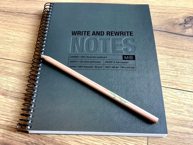 Spiralbuch A5 Recycling 120 Blatt „Notes“° - Polly Paper - Umweltfreundliche Schreibwaren