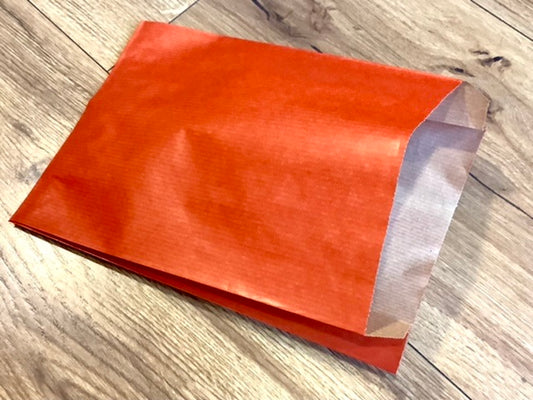 Faltenbeutel rot 15x21cm Geschenktüte