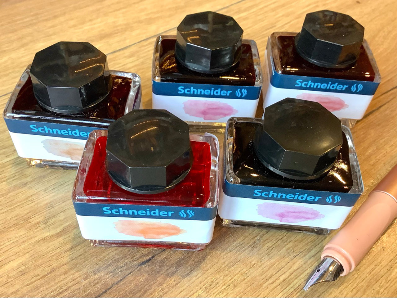 Tinte im Glas Pastelltöne 15ml Schneider° - Polly Paper - Umweltfreundliche Schreibwaren