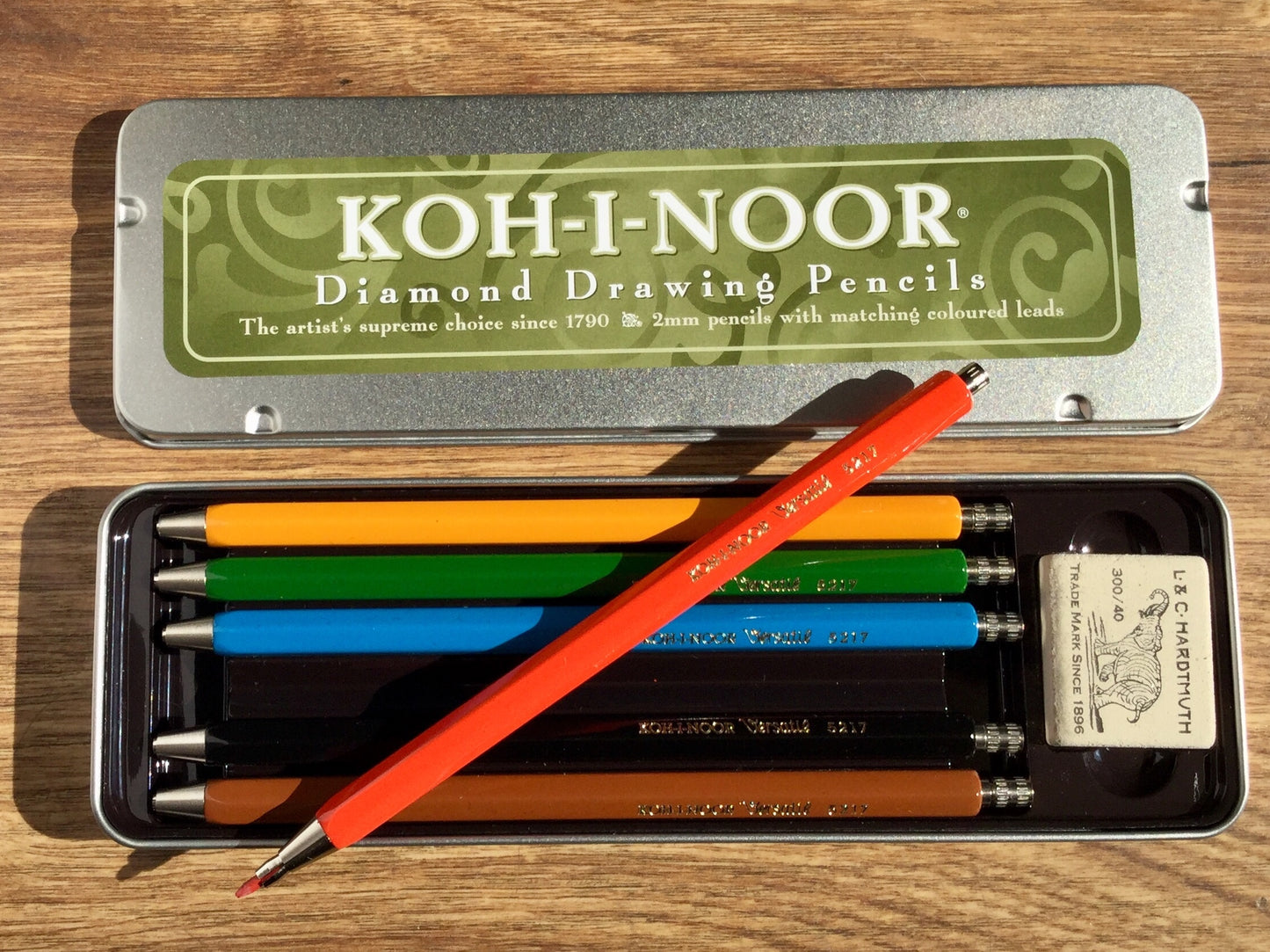Set 6 bunte Fallminenstifte KOH-I-NOOR 2mm-Farbminen