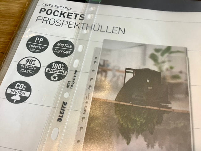 Prospekthüllen recycelt 25St. LEITZ A4 genarbt 4791