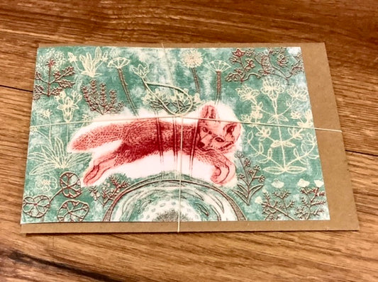 Briefkarte Fuchs (Nakomie) - Polly Paper - Umweltfreundliche Schreibwaren