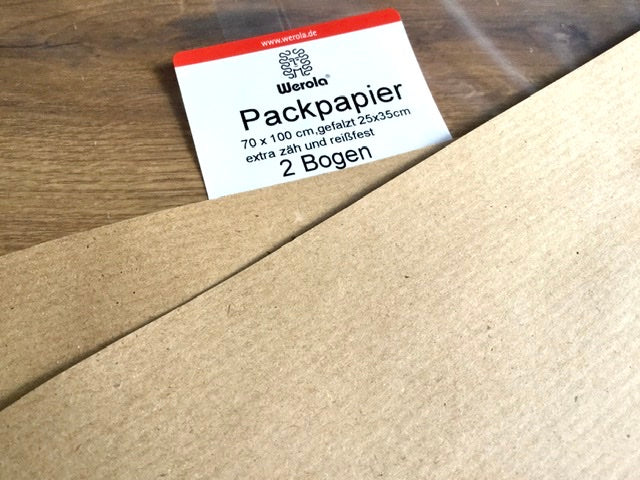 Packpapier 2 Bogen gefalzt 70x100cm - Polly Paper - Umweltfreundliche Schreibwaren