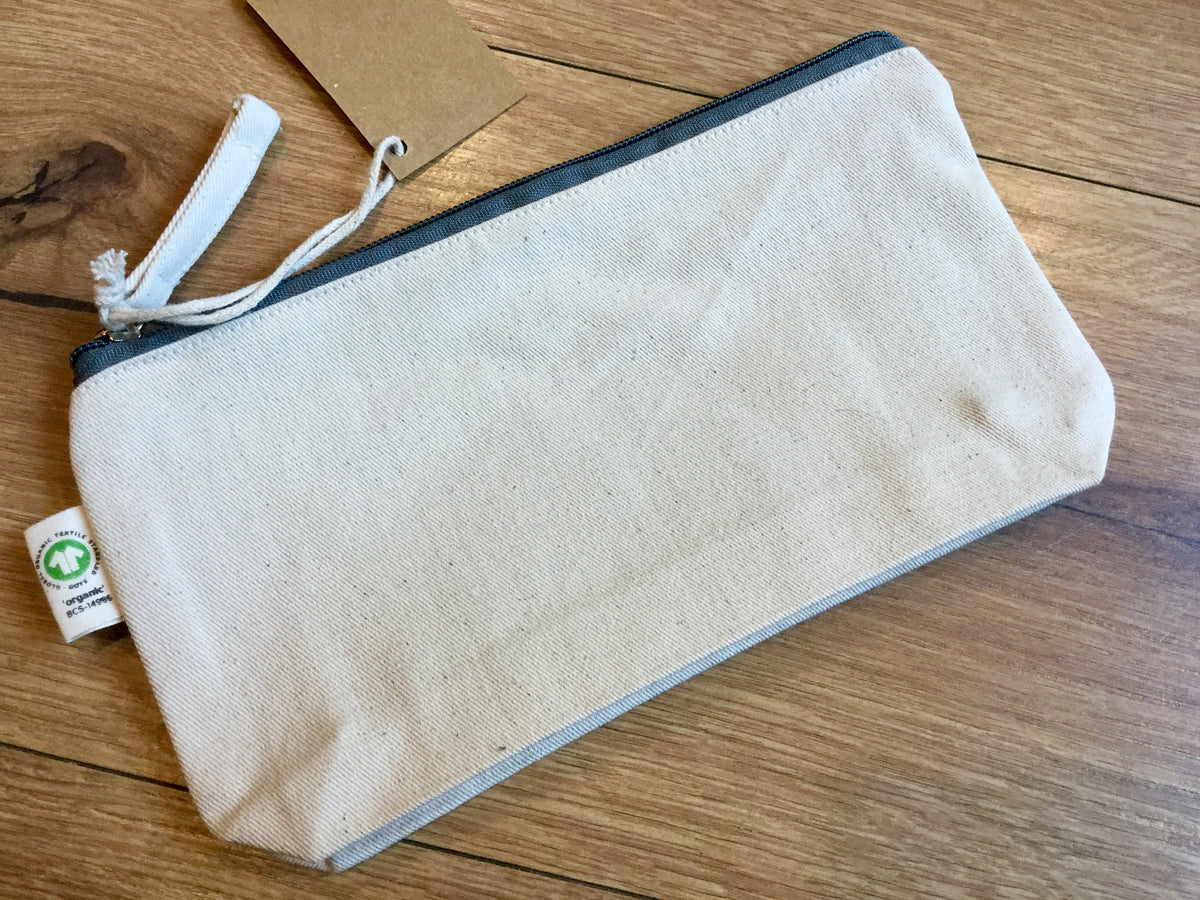 Federtasche Bio-Baumwolle naturweiß fair - Polly Paper - Umweltfreundliche Schreibwaren