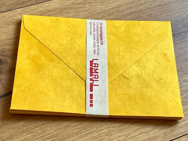 Briefumschläge 10x C6 Nepalpapier Lamali° - Polly Paper - Umweltfreundliche Schreibwaren
