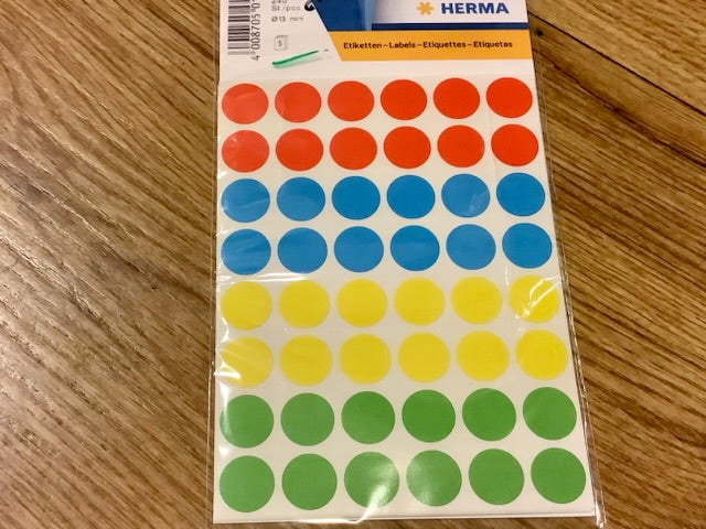 Markierungspunkte bunt 12mm Herma 1851 - Polly Paper - Umweltfreundliche Schreibwaren