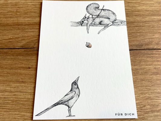 Postkarte Für Dich (Ligarti, Bambus) - Polly Paper - Umweltfreundliche Schreibwaren