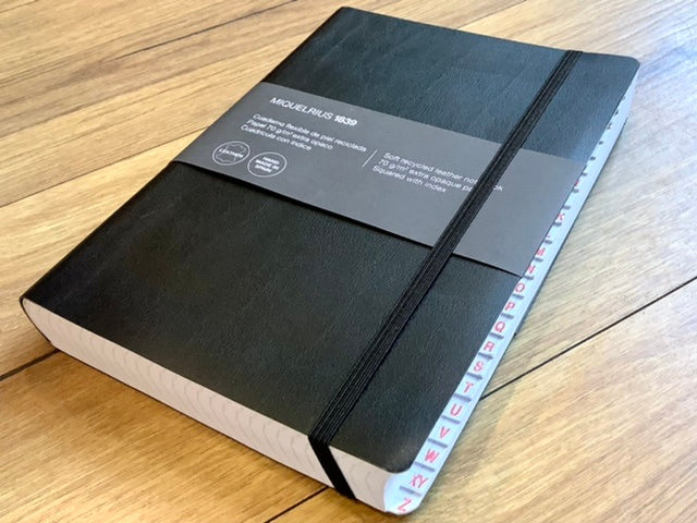 Registerbuch A6 200 Blatt schwarz kariert A-Z