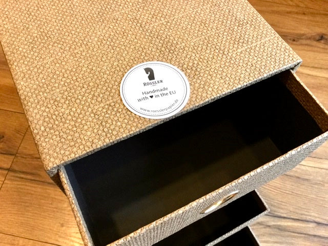 Schubladenbox 4er S.O.H.O. A5 Hazelnut Rössler - Polly Paper - Umweltfreundliche Schreibwaren
