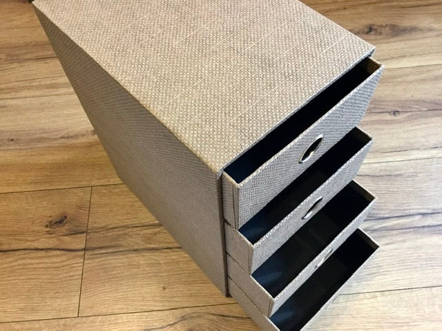 Schubladenbox 4er S.O.H.O. A5 Hazelnut Rössler - Polly Paper - Umweltfreundliche Schreibwaren