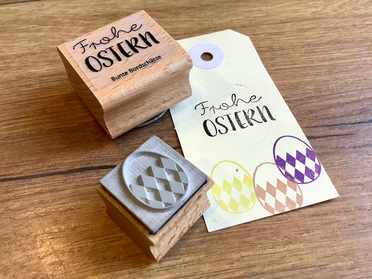 Stempel Osterei Raute 2x2cm (Bunte Bordschätze)