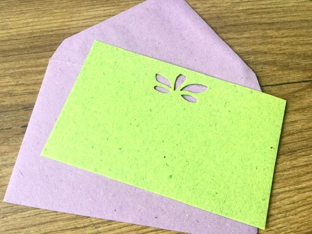 Mini-Karte arbos eco „Fior di Loto“ - Polly Paper - Umweltfreundliche Schreibwaren