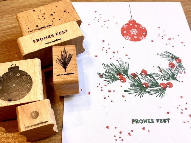 Holzstempel Weihnachten Cats on appletrees° - Polly Paper - Umweltfreundliche Schreibwaren