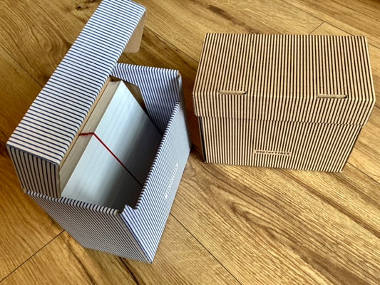 Karteikasten A6 Papiertiger Nadelstreifen° - Polly Paper - Umweltfreundliche Schreibwaren