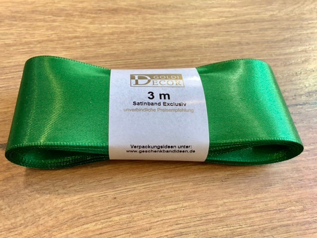 grünes Satin-Geschenkband-3m-4cm
