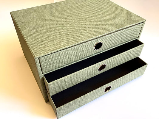 salbeigrüne Schubladenbox von Rössler