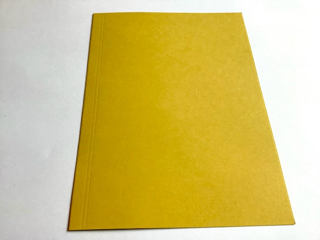 Gelber Aktendeckel von FALKEN aus Recyclingkarton - erhältlich bei Polly Paper - Umweltfreundliche Schreibwaren / Bürobedarf in Berlin-Mitte