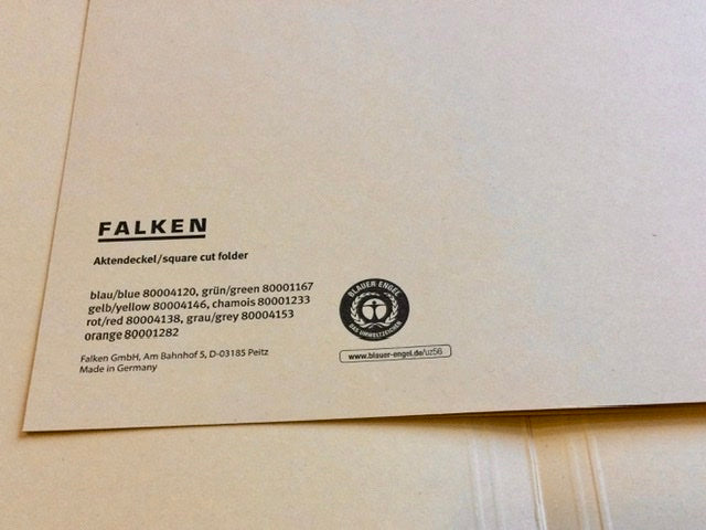 Aktendeckel von FALKEN aus Recyclingkarton - erhältlich bei Polly Paper - Umweltfreundliche Schreibwaren / Bürobedarf in Berlin-Mitte