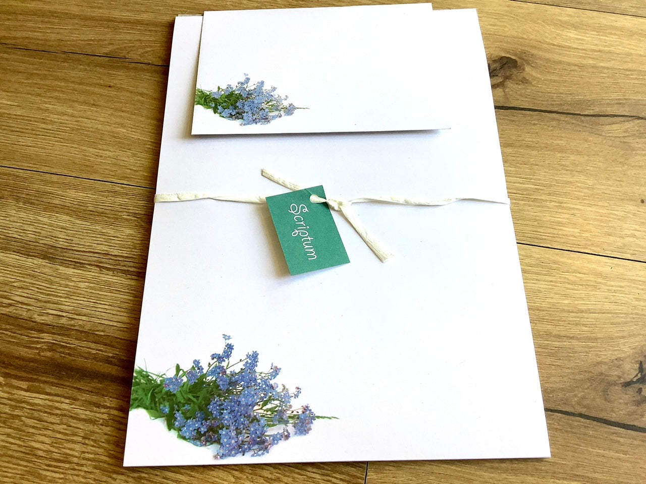 Briefpapier-Set 12xA4 Vergissmeinnicht Recyclingpapier