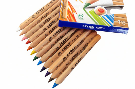 Lyra Ferby dreikant natur 12 Buntstifte - Polly Paper