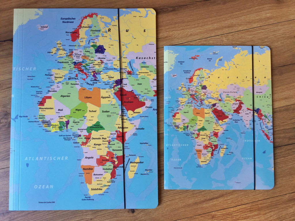 Sammelmappe A3/A4 Weltkarte° - Polly Paper