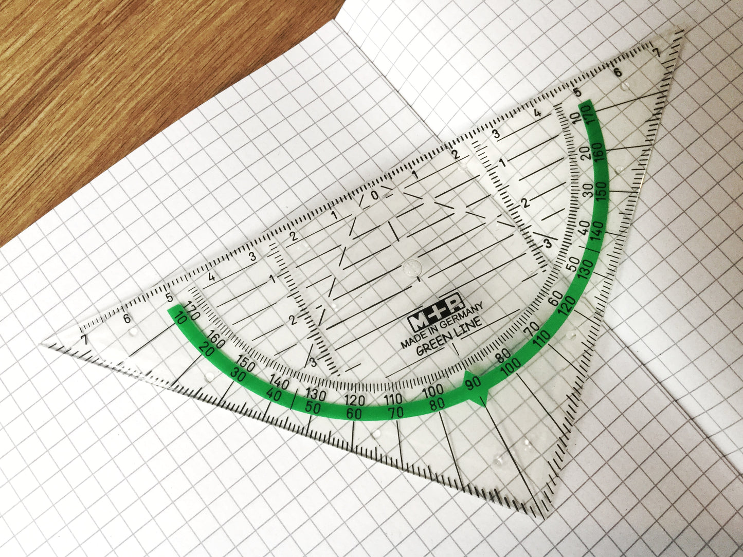 Geodreieck Greenline Bio-Kunststoff 16cm (M+R) - Polly Paper - Umweltfreundliche Schreibwaren