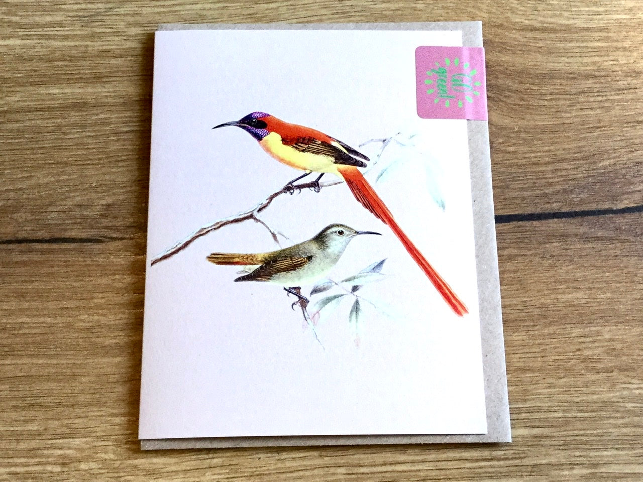 Kleine Grußkarte Vögel A7 („30x40“)°