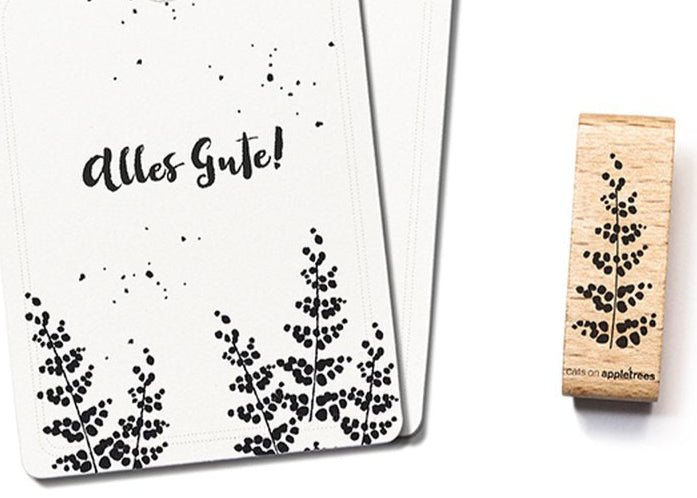 Holzstempel Farn klein (Cats on appletrees)